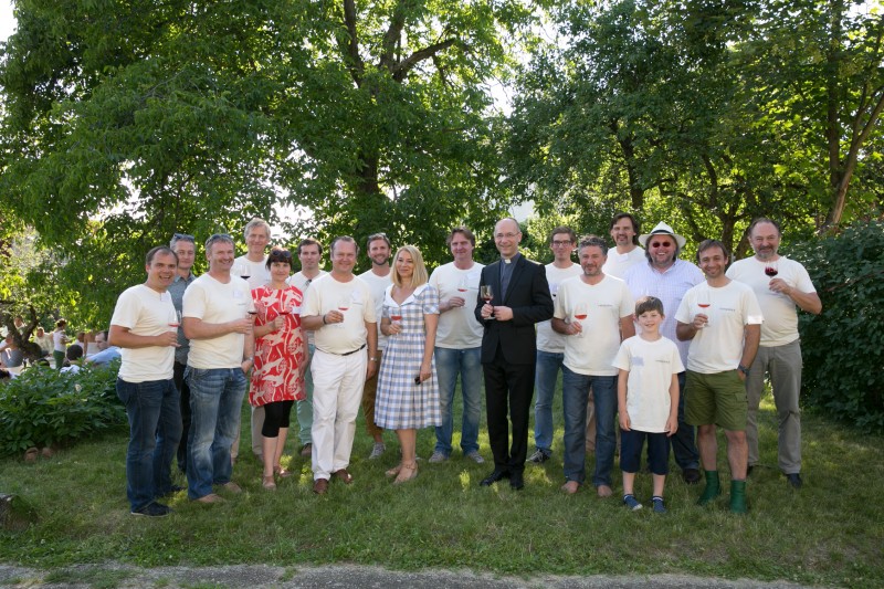 The Respekt Vintner association with Austrian Slow Food Director Barbara van Meile and the cathedral priest Toni Faber